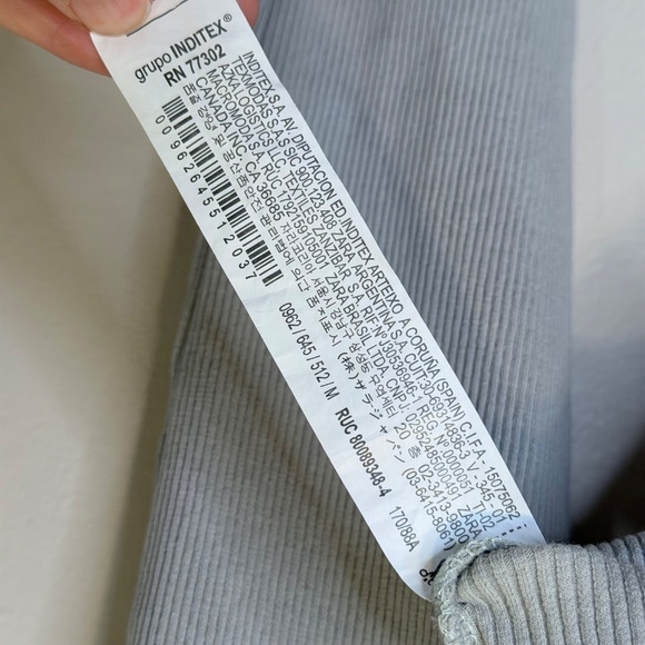 ZARA | Ribbed Puff Long Sleeve Shirt Crop Top - Picture 12 of 14